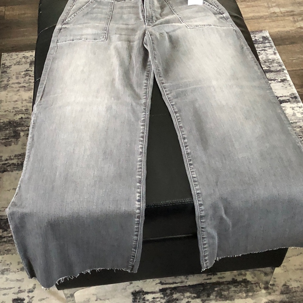 Kut from the Kloth Light Gray Wide-Leg Jeans